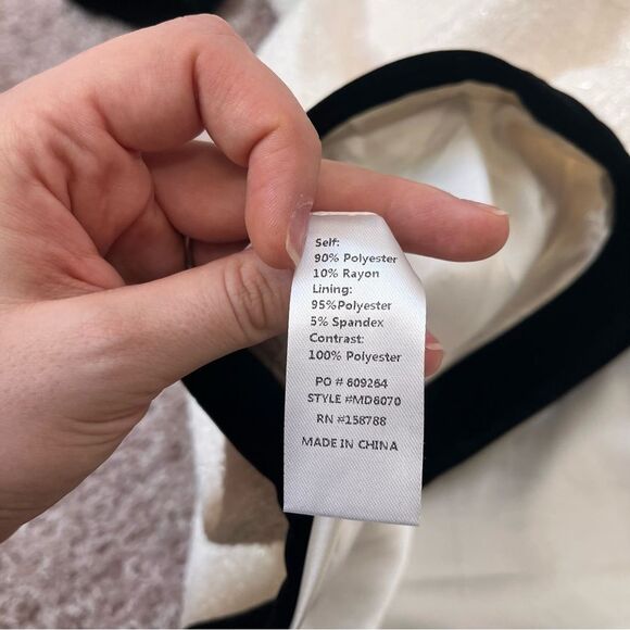 MABLE Tweed Mini Dress with Rhinestone Buttons - Picture 10 of 14